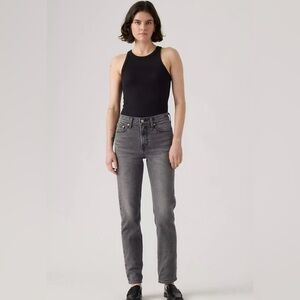 Levi's|Women’s Wedgie Slim Dark Gray Straight Jeans,high waist•••size 26,staple
